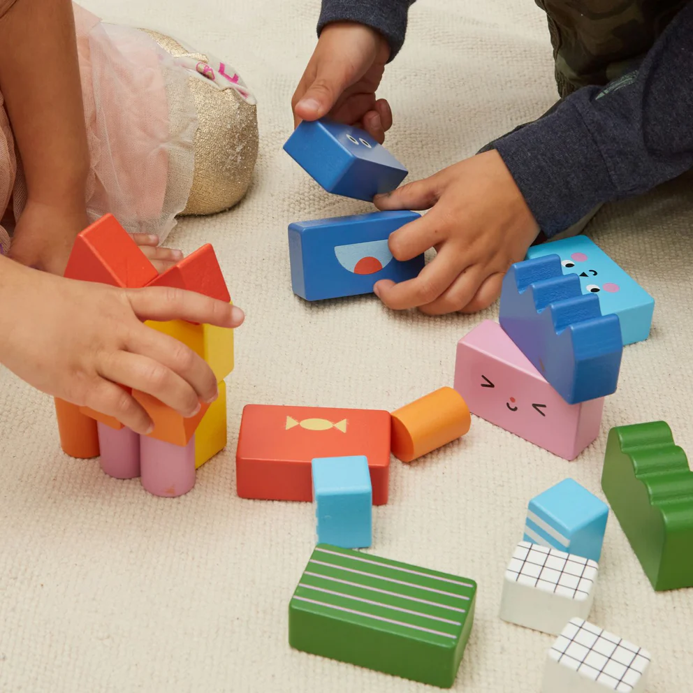 Stack & Mix Wooden Building Blocks - Image 2
