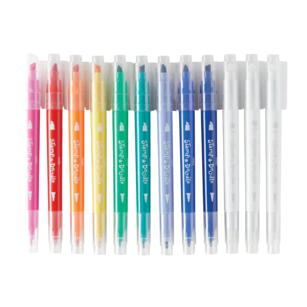 Stamp-A-Doodle Double-Ended Markers - Set of 12 - Image 3