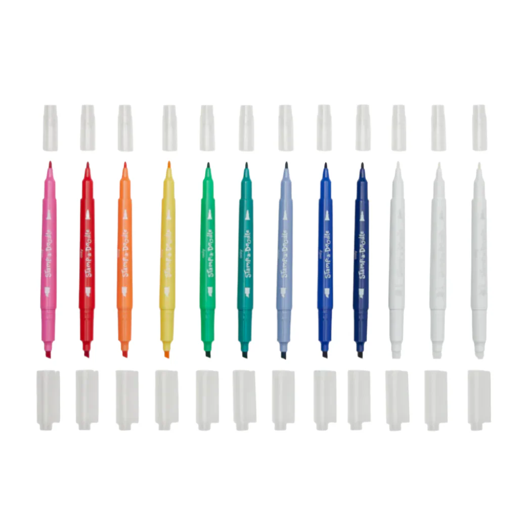 Stamp-A-Doodle Double-Ended Markers - Set of 12 - Image 4