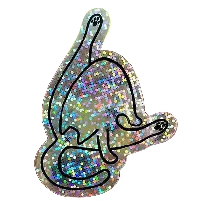 Sticker - clean cat (holographic glitter) - Image 2