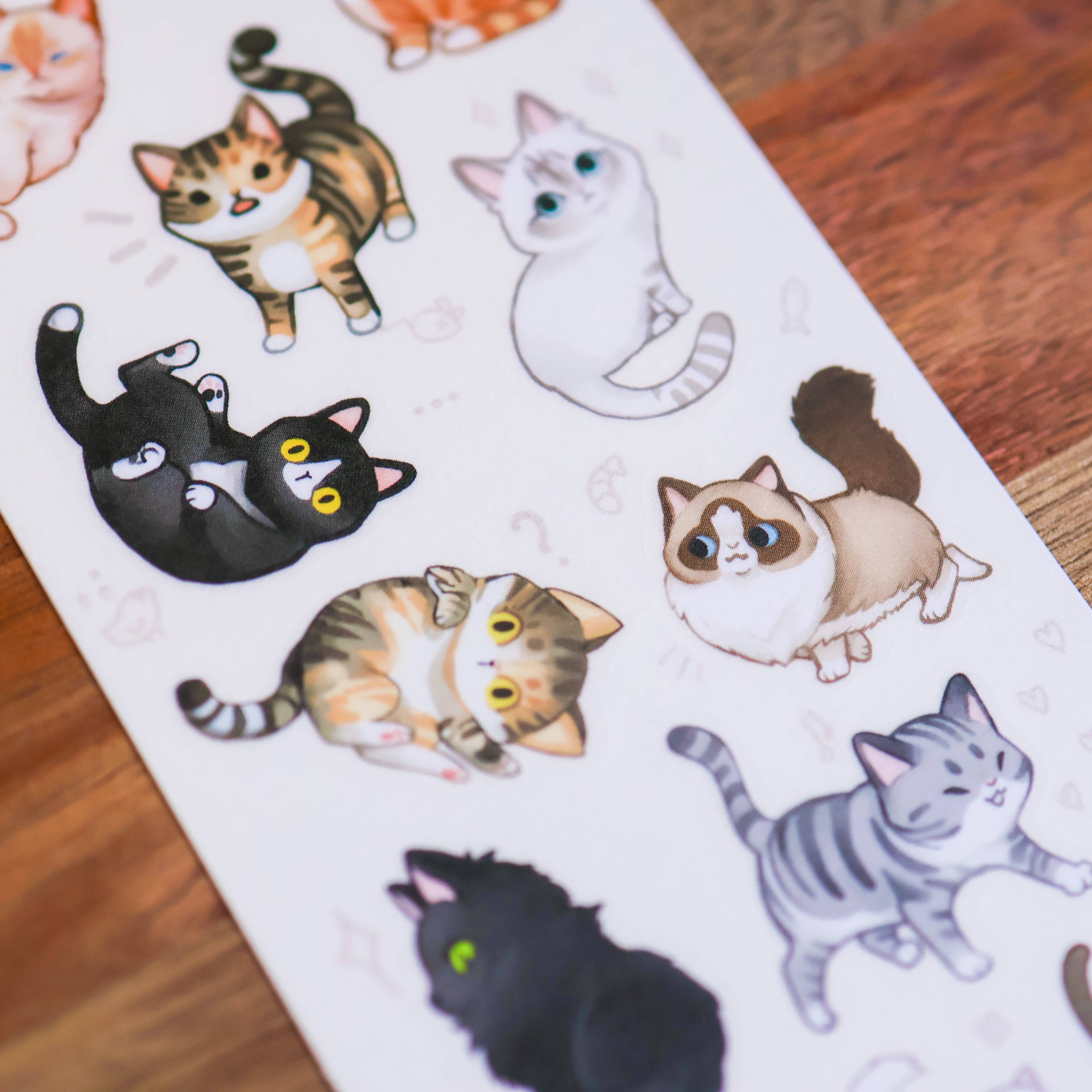 Sticker Sheet (Washi) - Neighborhood Cats - Image 2