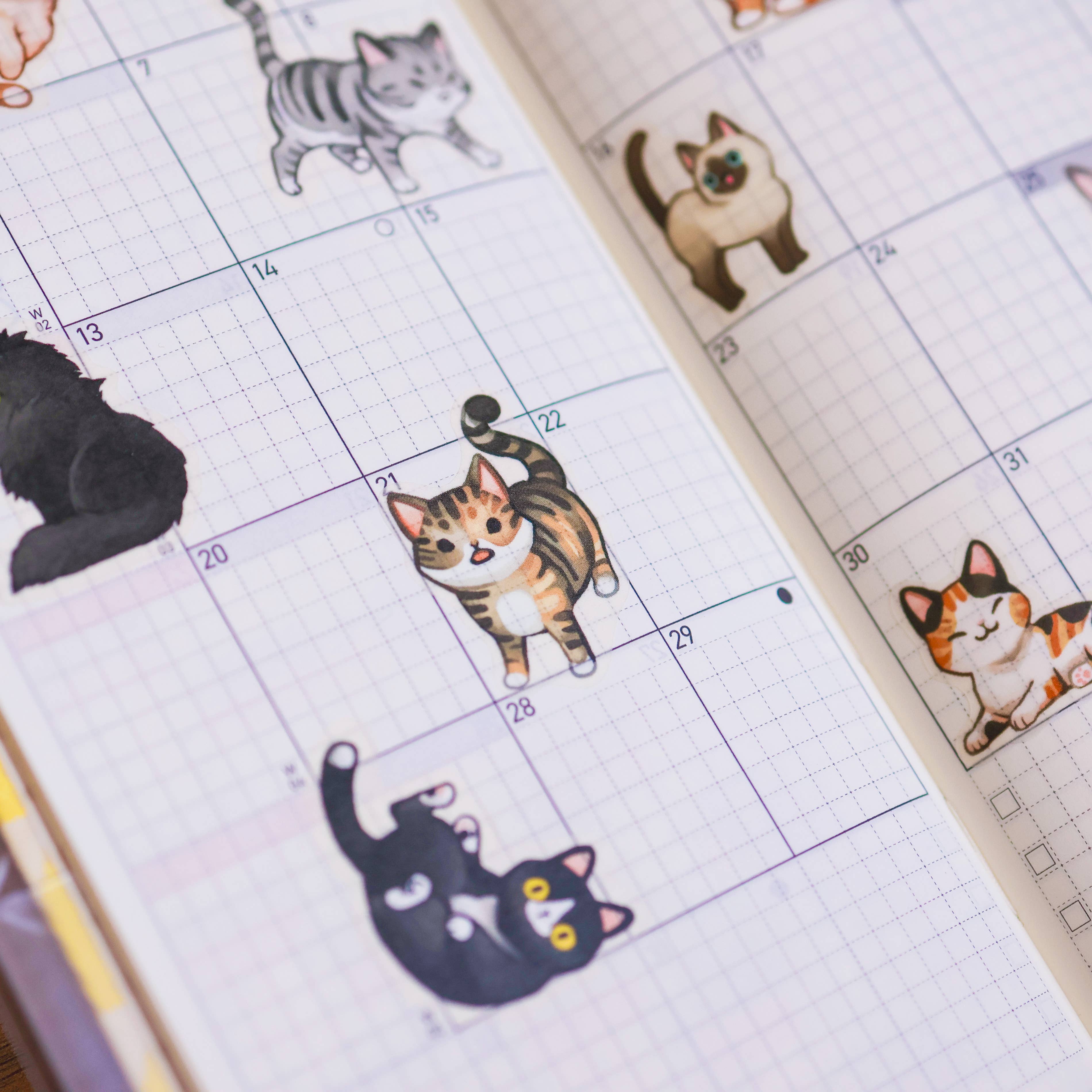 Sticker Sheet (Washi) - Neighborhood Cats - Image 4