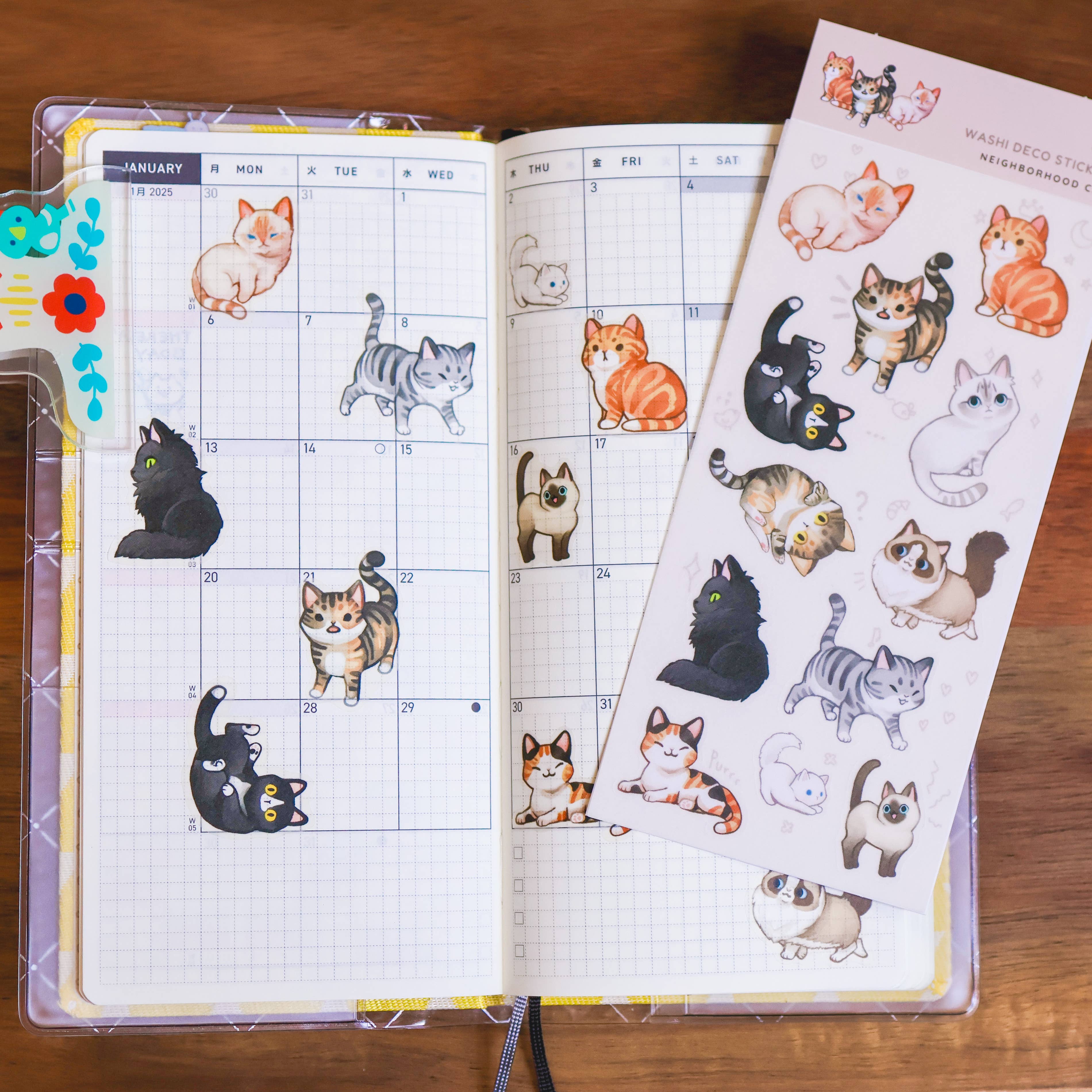 Sticker Sheet (Washi) - Neighborhood Cats - Image 5