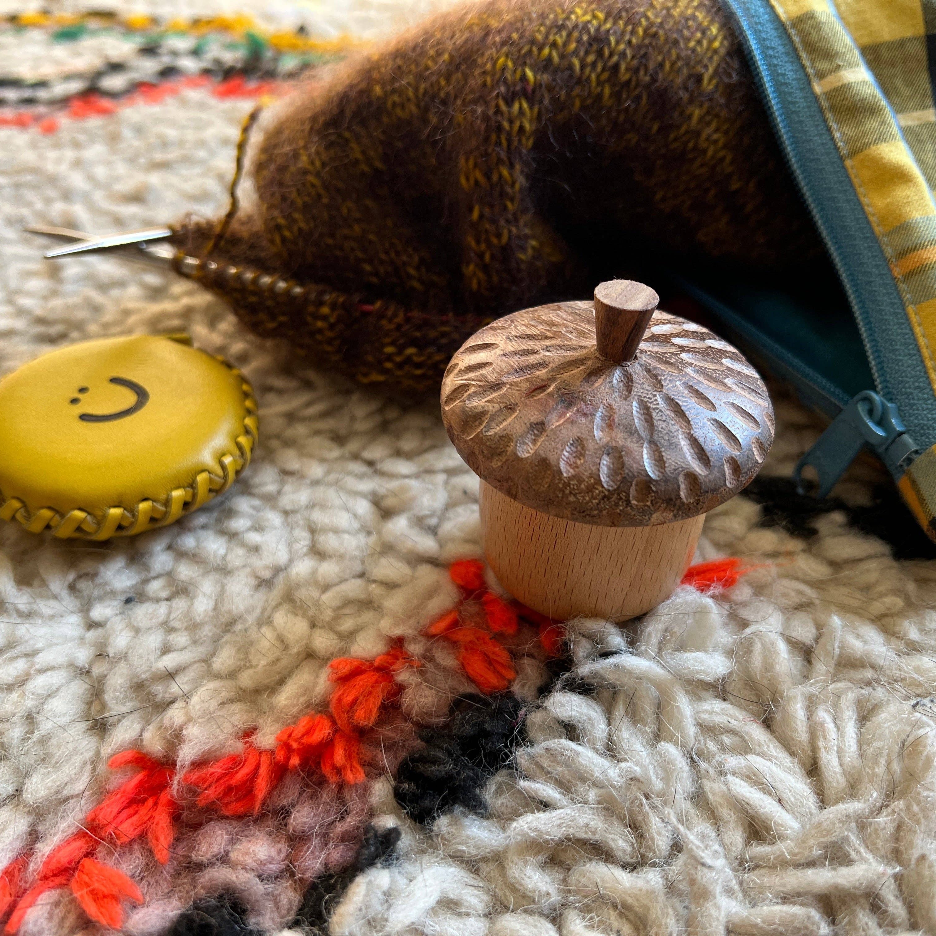 Stitch Marker Holding Acorn - Image 6