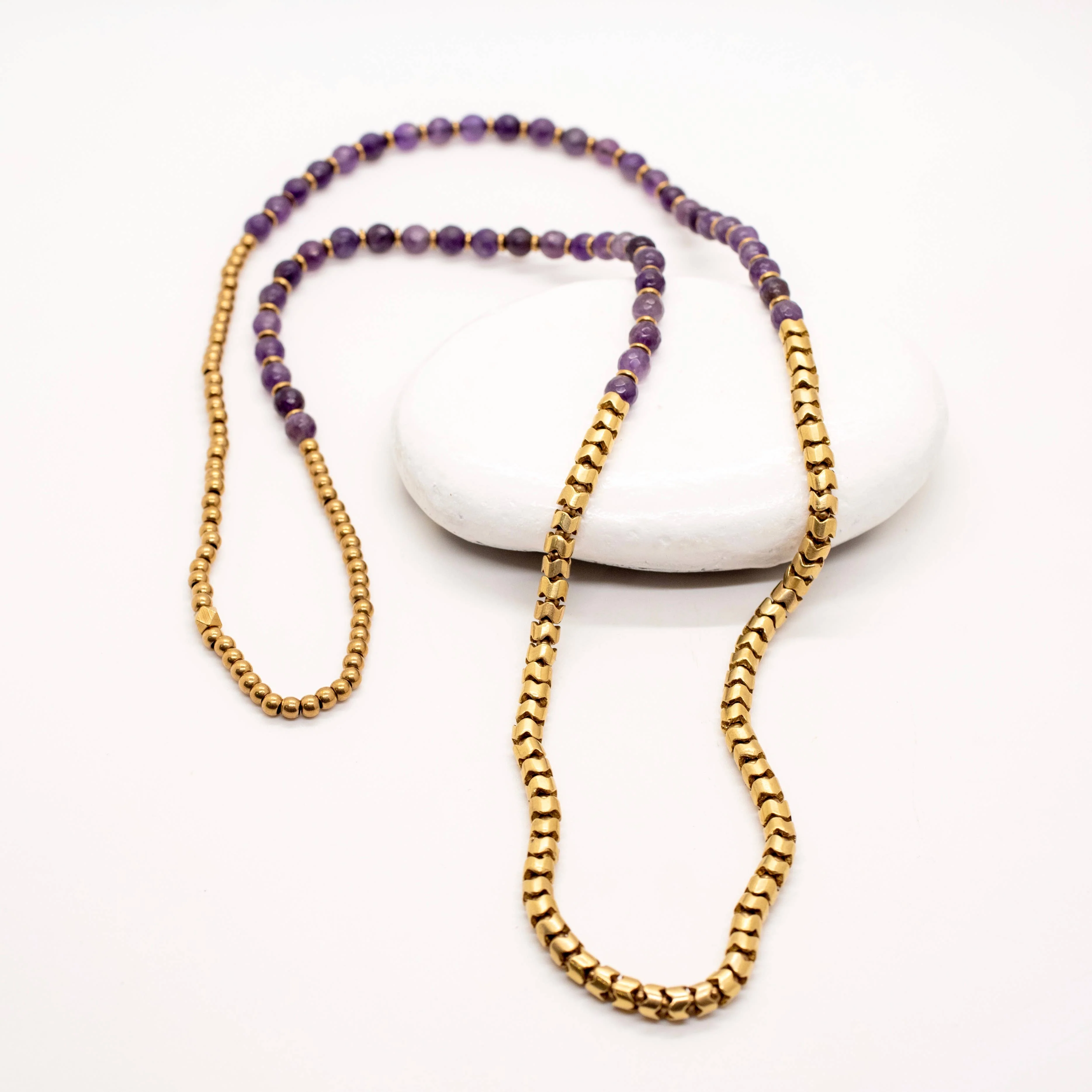 Stone Snake Bead Necklace - Image 3