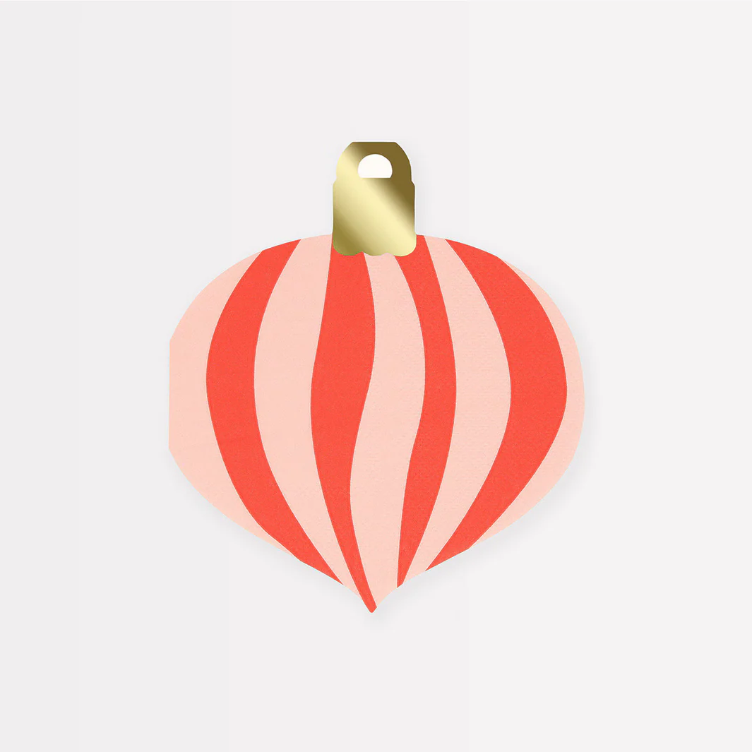 Striped Ornament Napkins (x16)