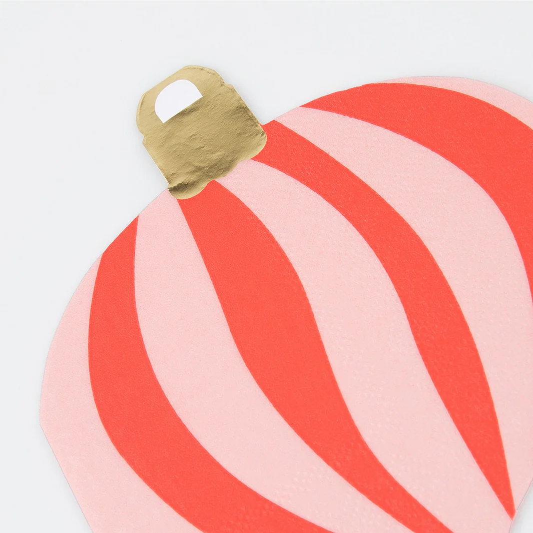 Striped Ornament Napkins (x16) - Image 2