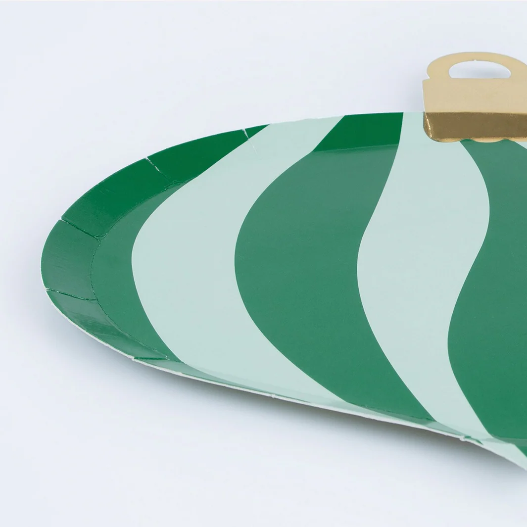 Striped Ornament Plates (x8) - Image 2