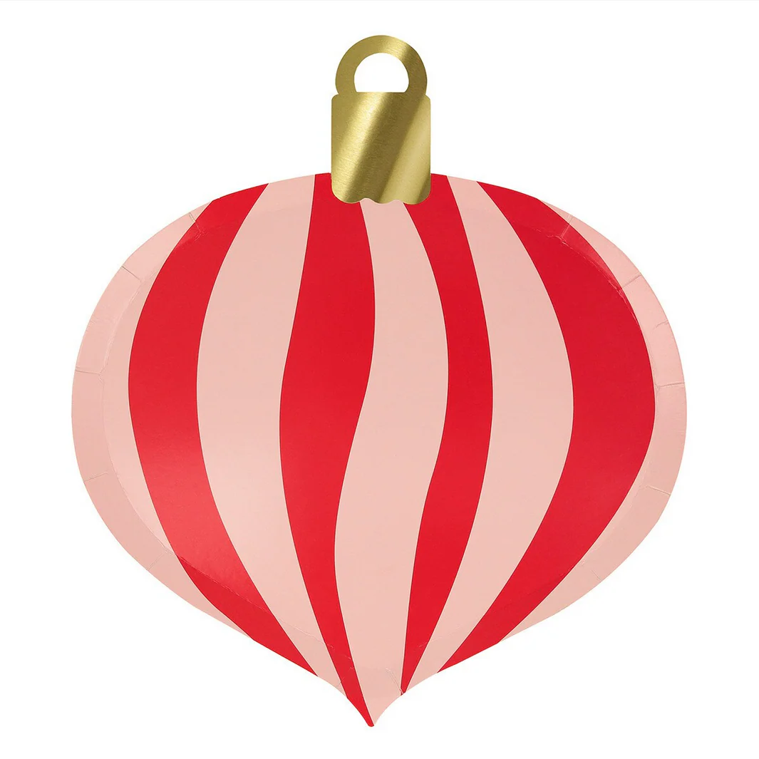 Striped Ornament Plates (x8) - Image 3