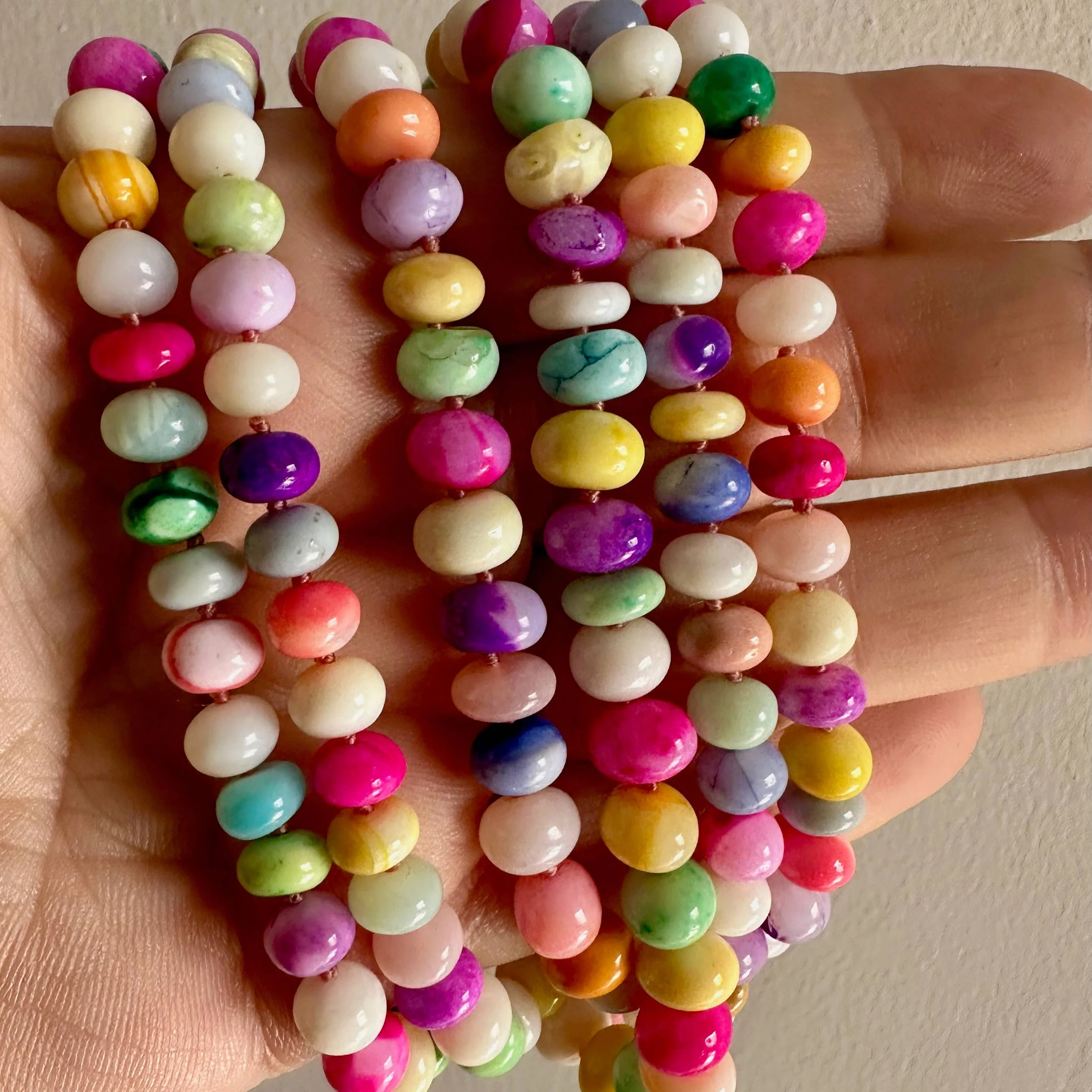 Summer Slim Candy Opal | Pastel Beaded Knotted - Image 2