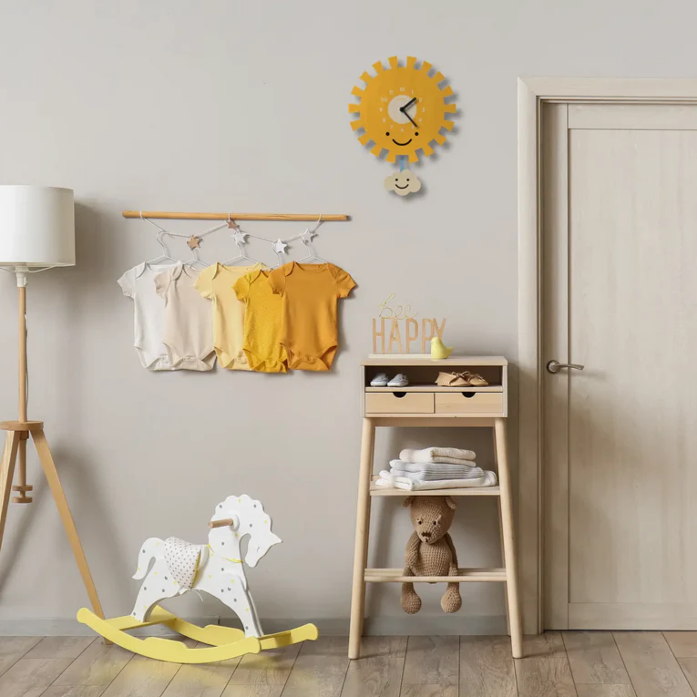 Sun Pendulum Clock -wood - Image 5