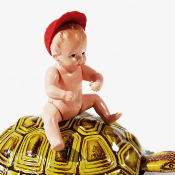 Susi Baby Turtle with Child -Made in Germany -Original Lehmann - Image 3