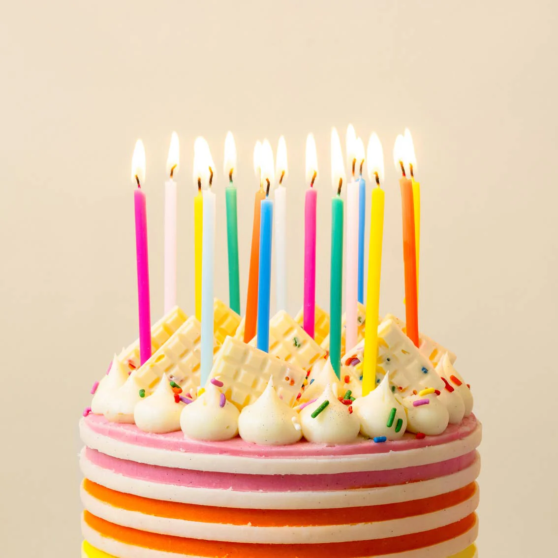 Tall Rainbow Birthday Candles - Image 2