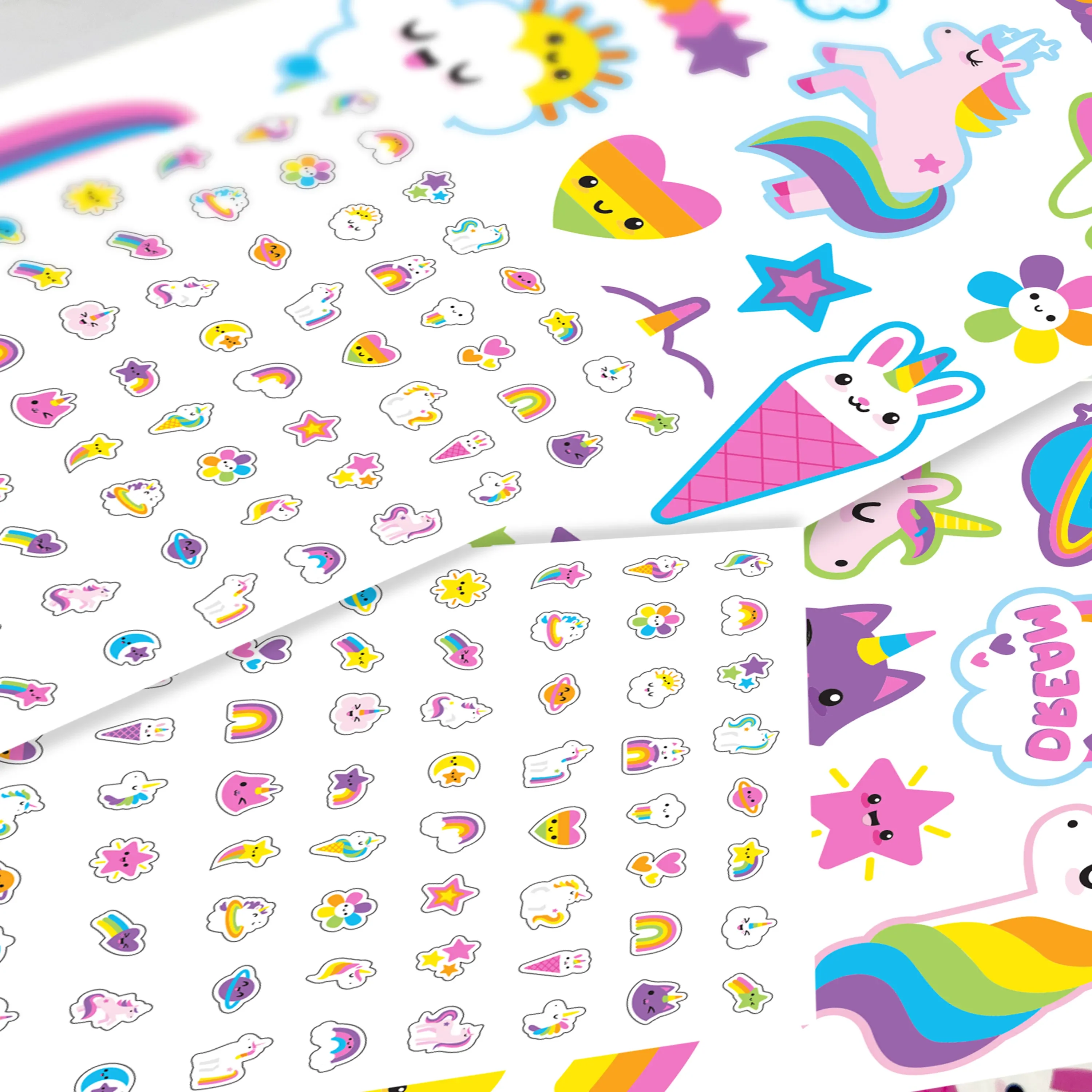 Tattoo-Palooza, Tattoos & Nail Stickers - Unicorns & Rainbow - Image 5