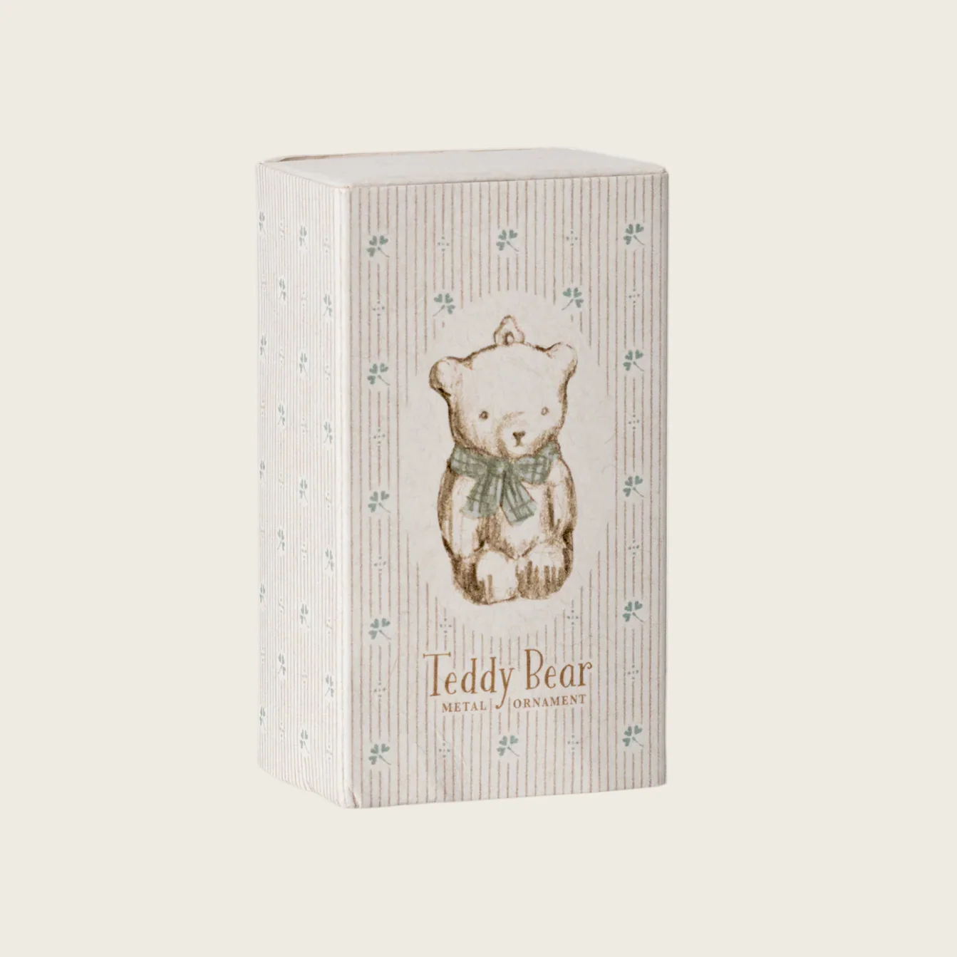 Teddy bear Metal ornament - Off white/Blue - Image 3