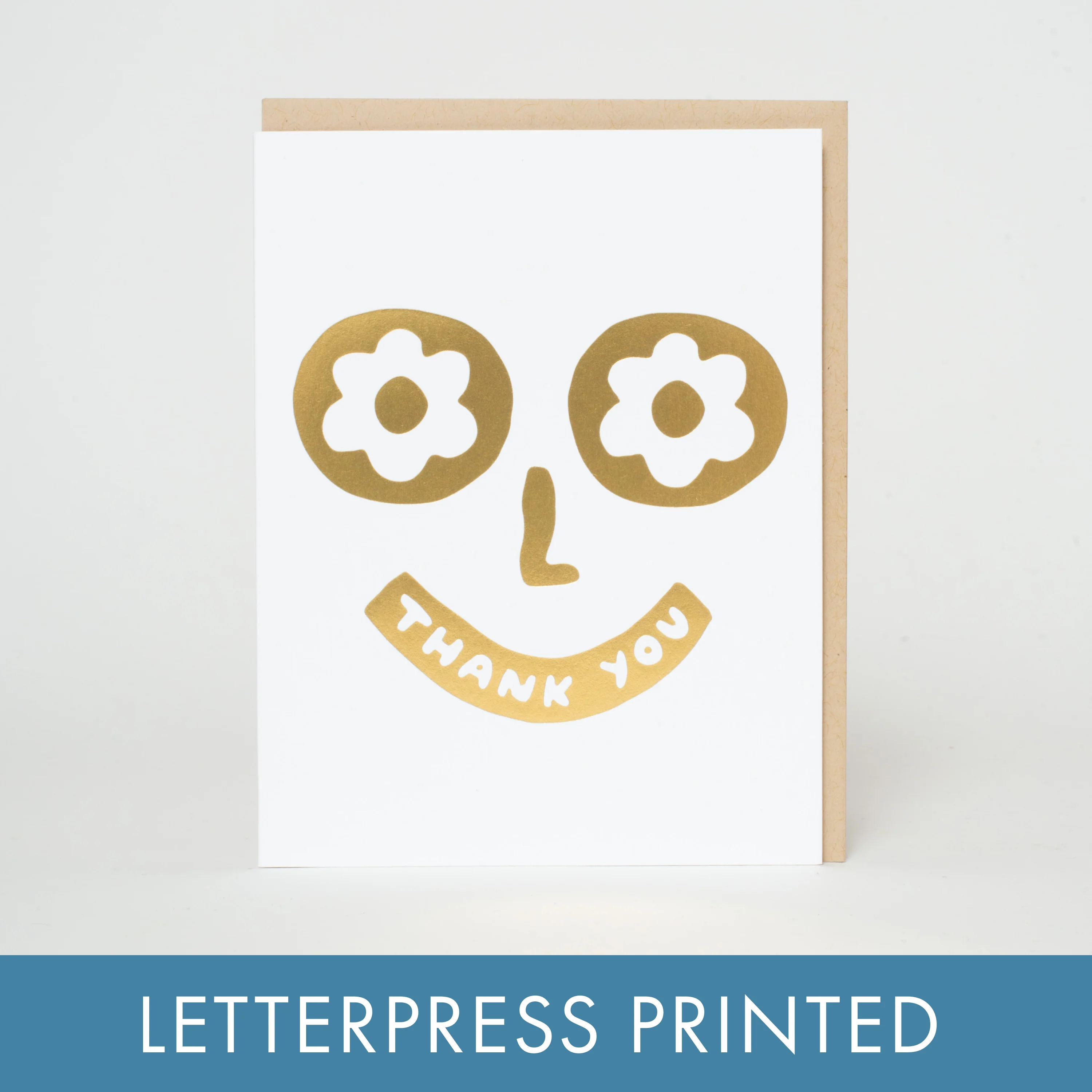 Thank You Silly Face Letterpress Card- Suzy Ultman - Image 2