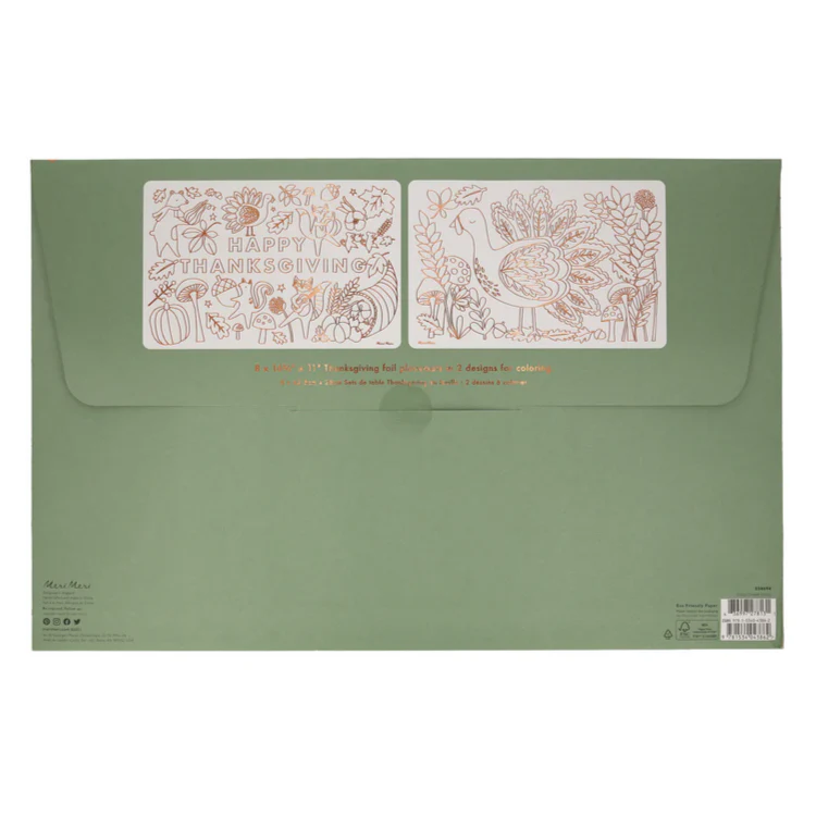 Thanksgiving Coloring Placemats (8pk) - Image 3