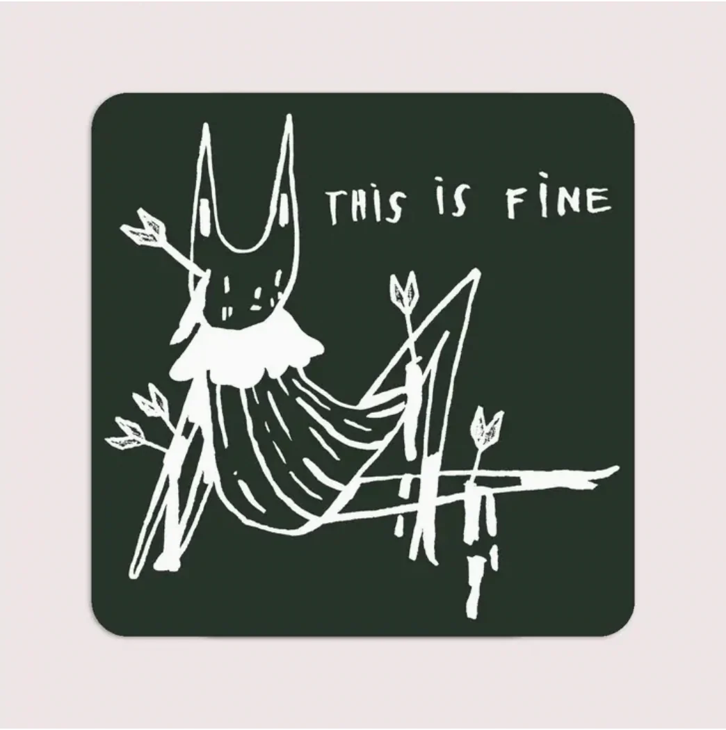 This Is Fine Vinyl Sticker