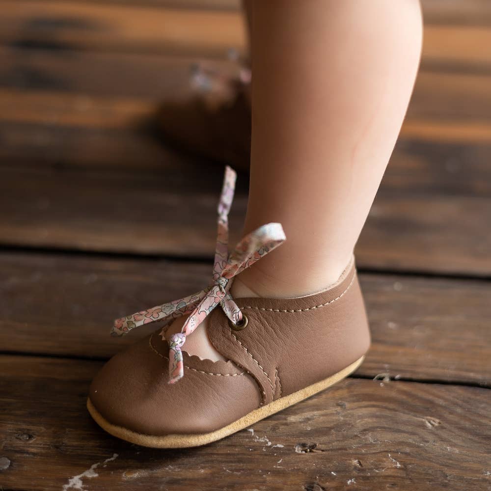 Tie Baby Mary Janes in Blush - Image 2