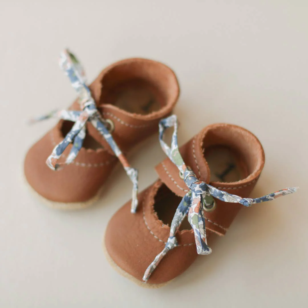 Tie Baby Mary Janes in Walnut - Image 2