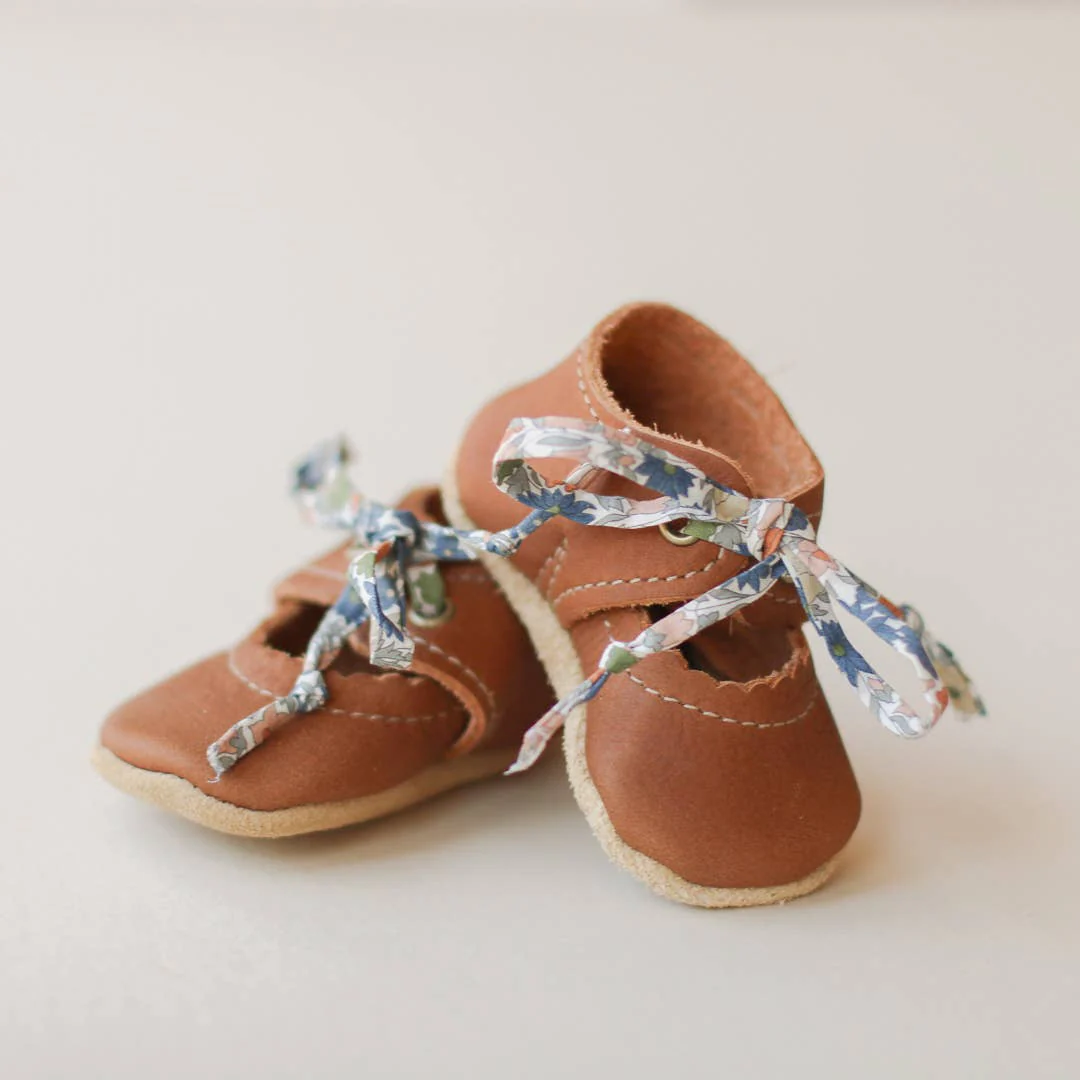 Tie Baby Mary Janes in Walnut - Image 3