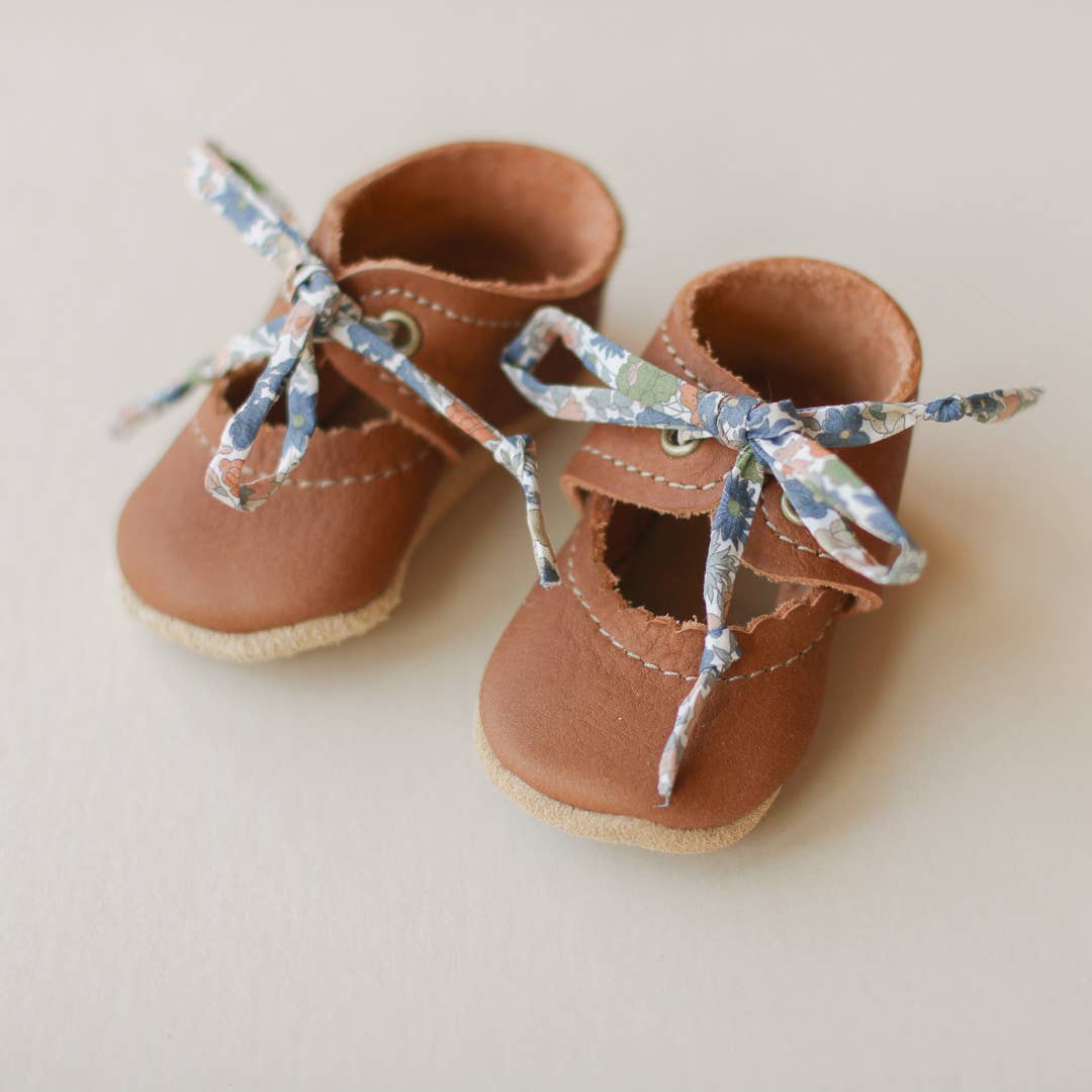 Tie Baby Mary Janes in Walnut - Image 5