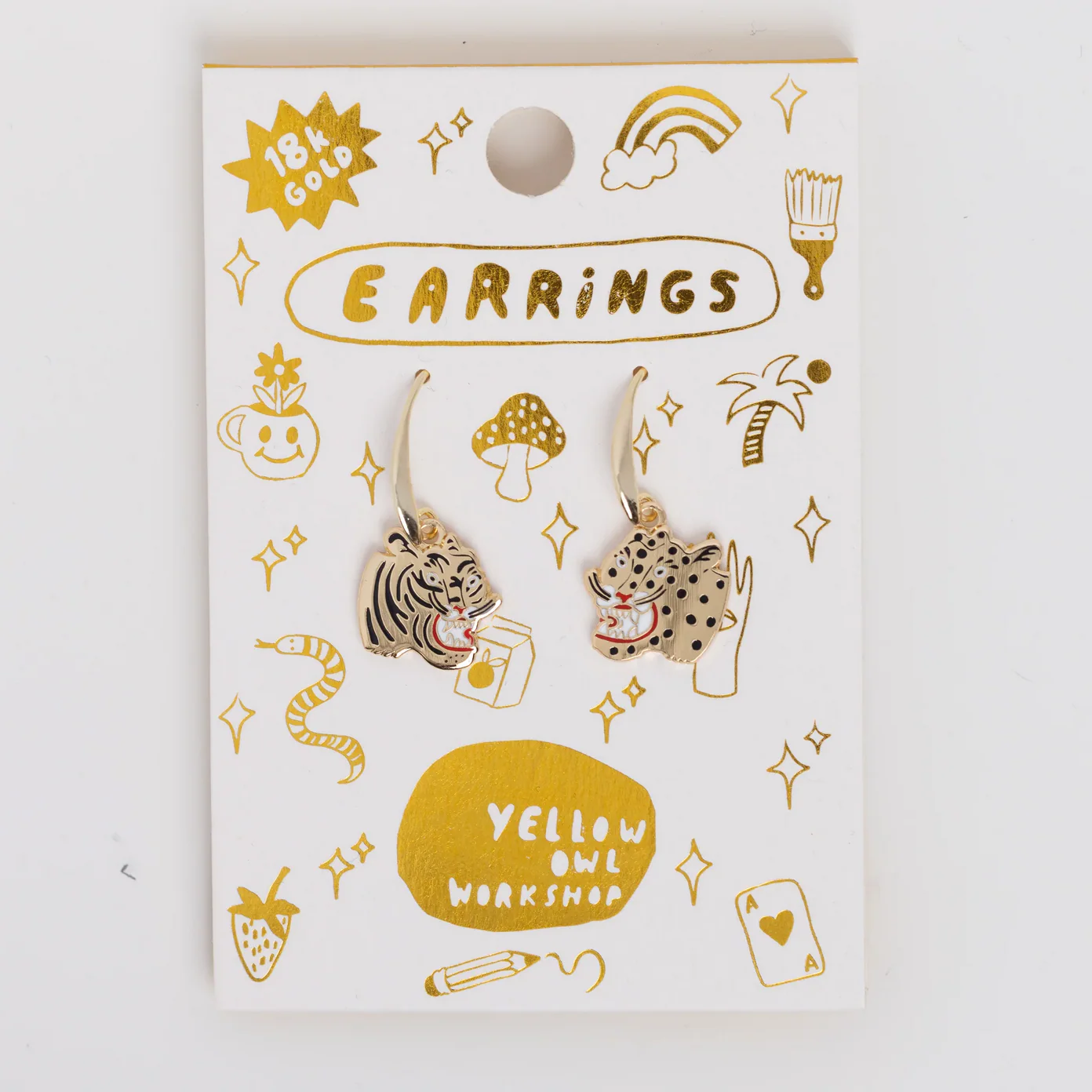 Tiger & Cheetah Drop Earrings by Kristina Micotti - Image 3
