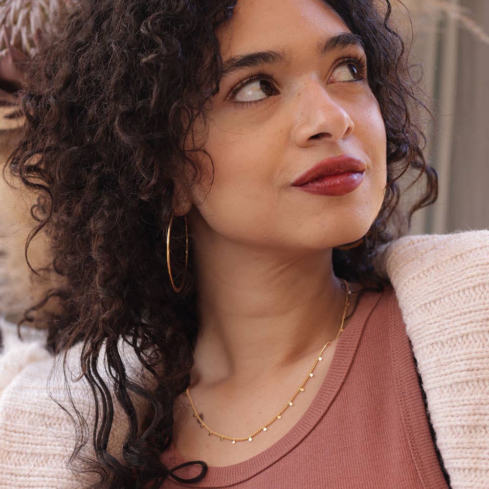 Tiny Dot Chain Necklace - Image 2