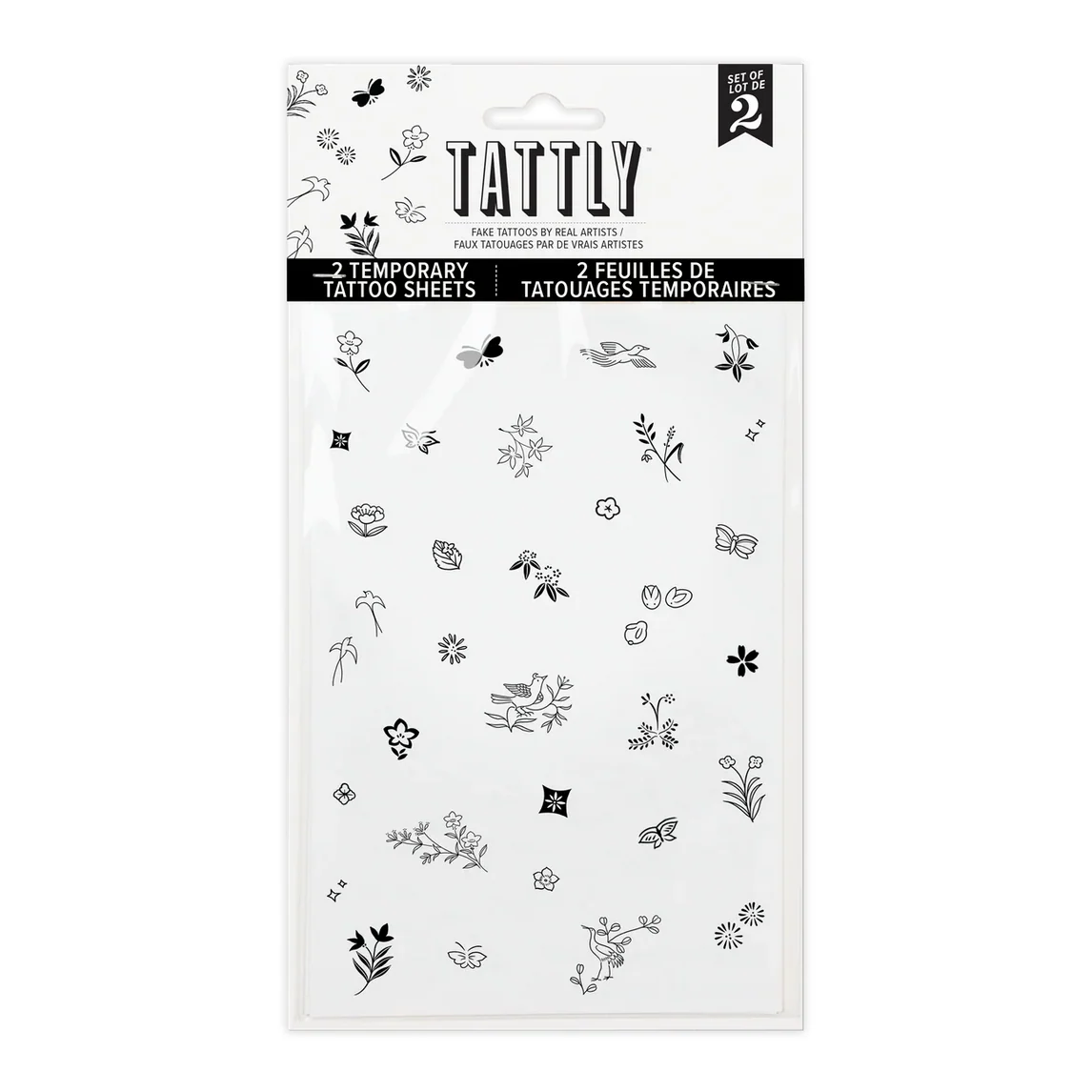 Tiny Nature Tattoo Sheet -2pk