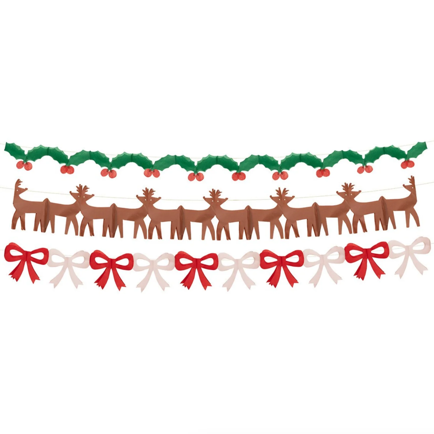 Tissue Paper Christmas Garland - Image 2