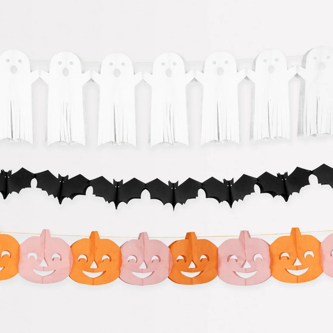 Tissue Paper Halloween Garlands