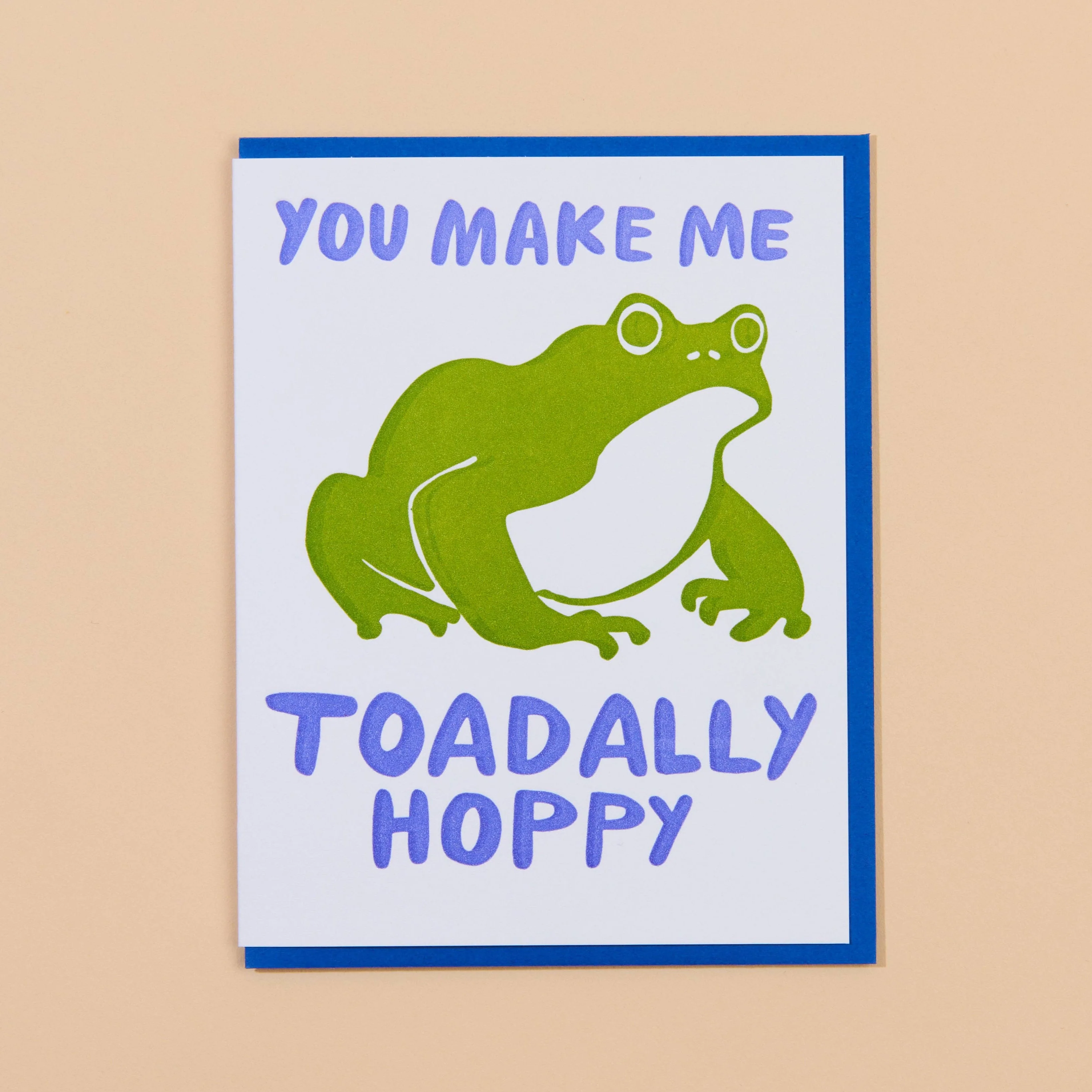 Toadally Hoppy Amphibian Letterpress  Card
