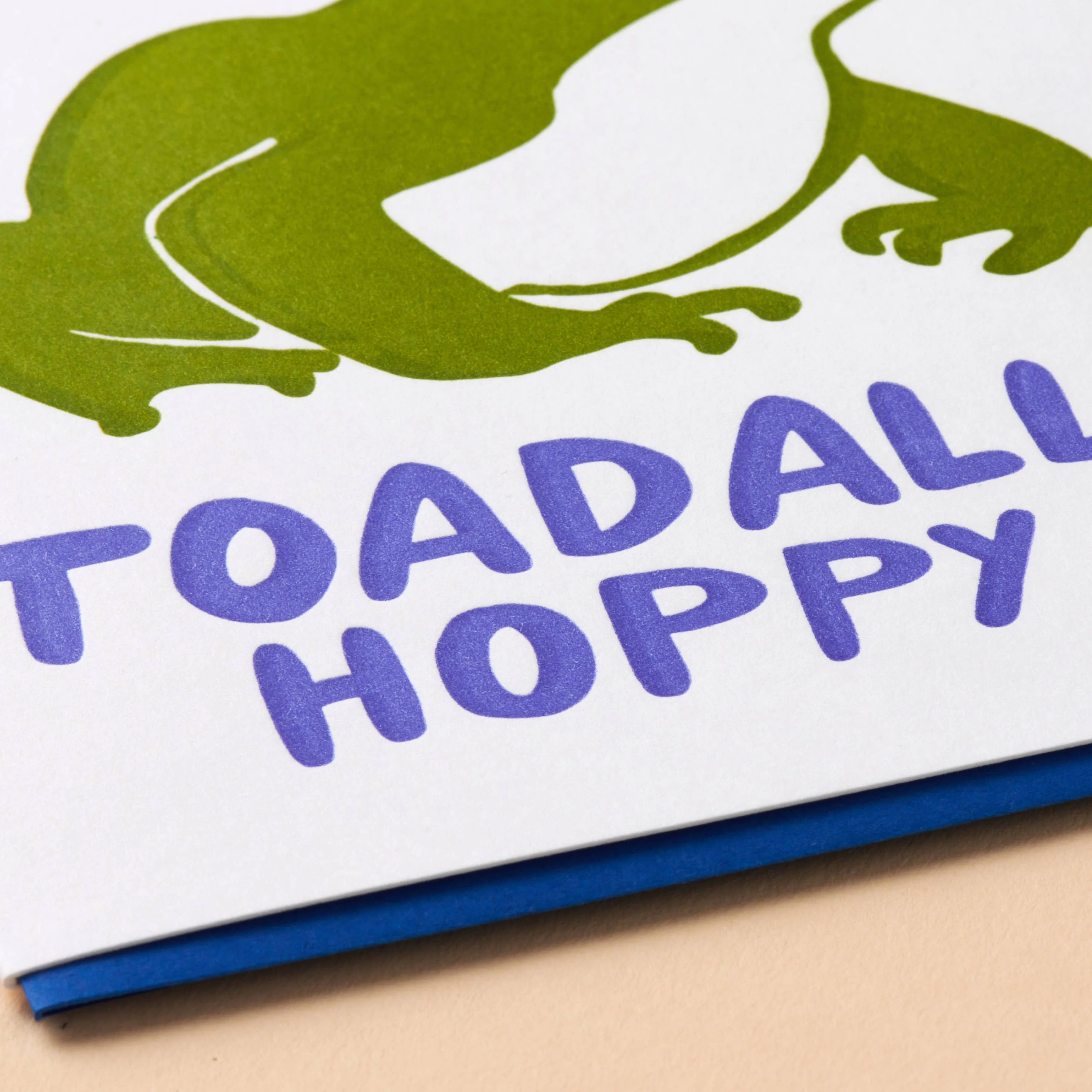 Toadally Hoppy Amphibian Letterpress  Card - Image 2