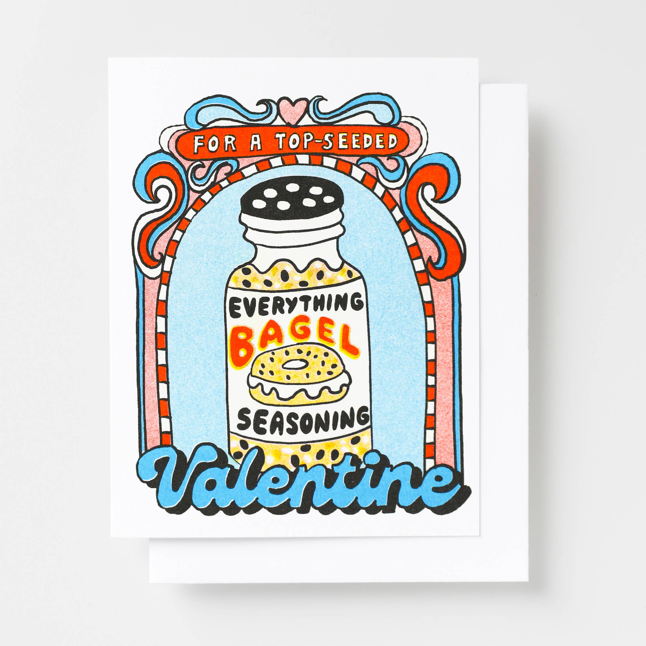 Top Seeded Valentine Risograph Card