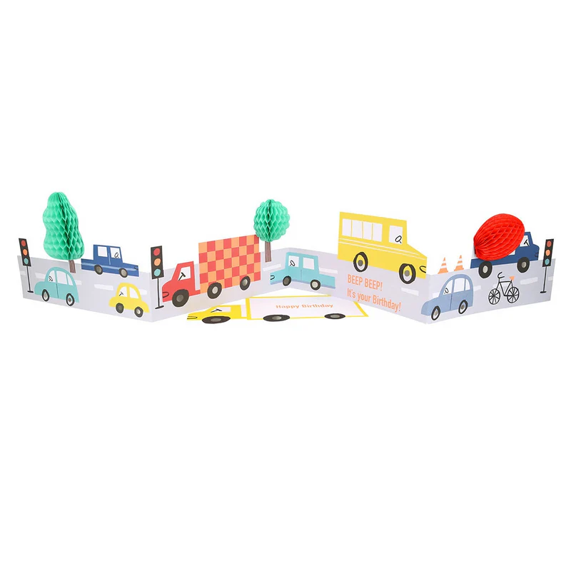 Transport Concertina Birthday Card
