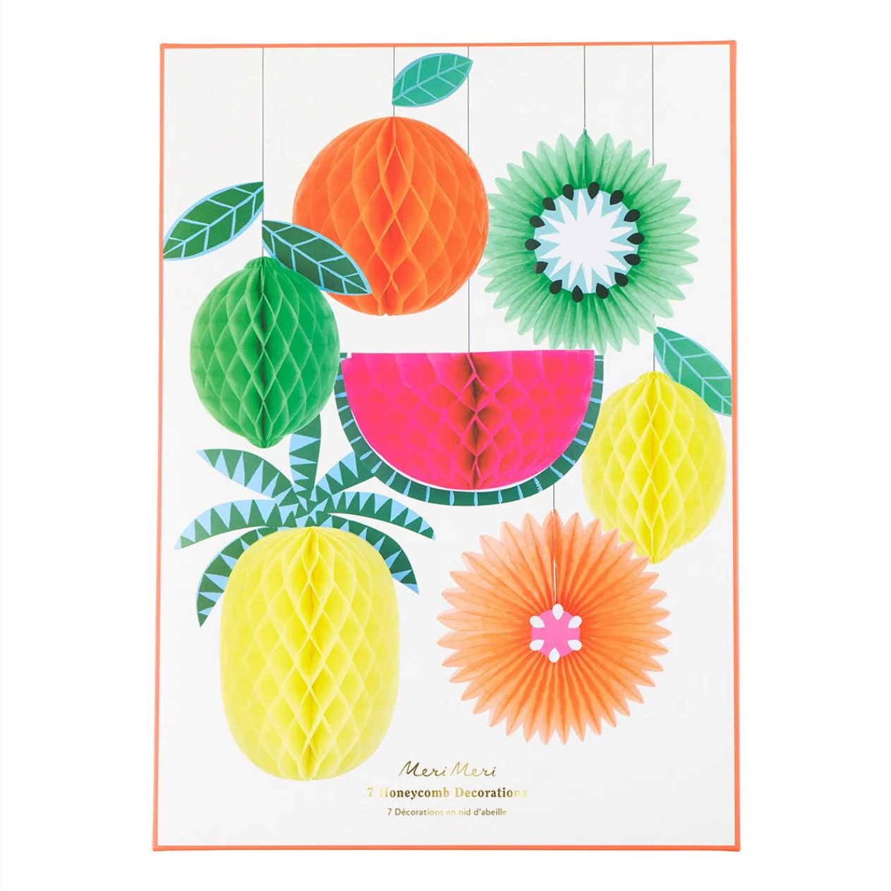 Tropical Fruit Honeycomb Decorations (x7) - Image 11