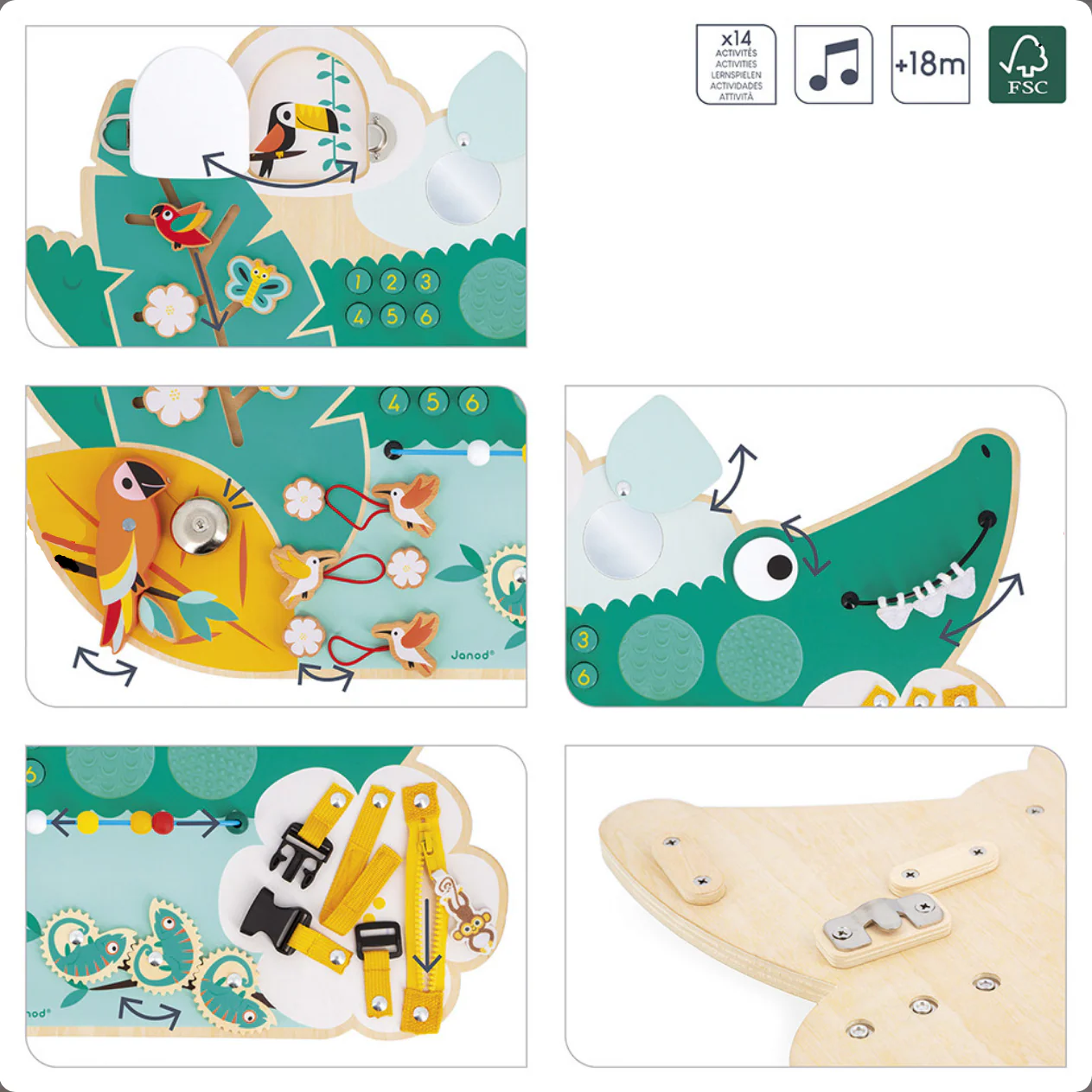 Tropik Crocodile Multi-Activity Busy Board - Image 3