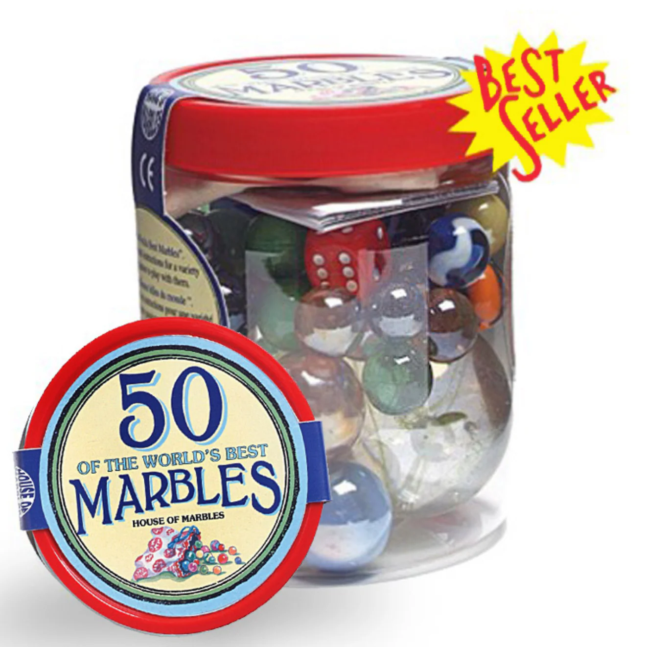 Tub of 50 Marbles - Image 3