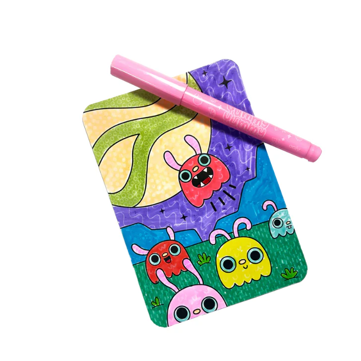 Undercover Art Hidden Pattern Coloring Activity Art Cards - Monster Aliens - Image 4