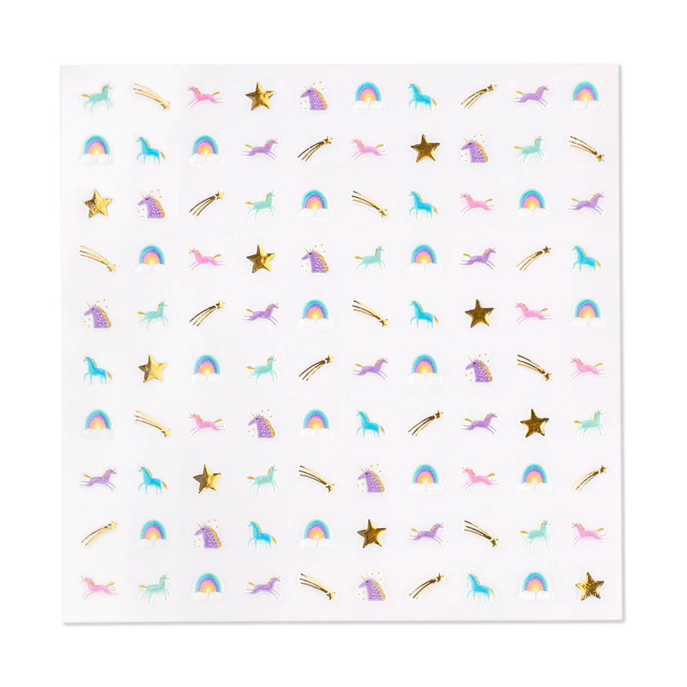 Unicorn + Rainbows Nail Stickers - Image 2