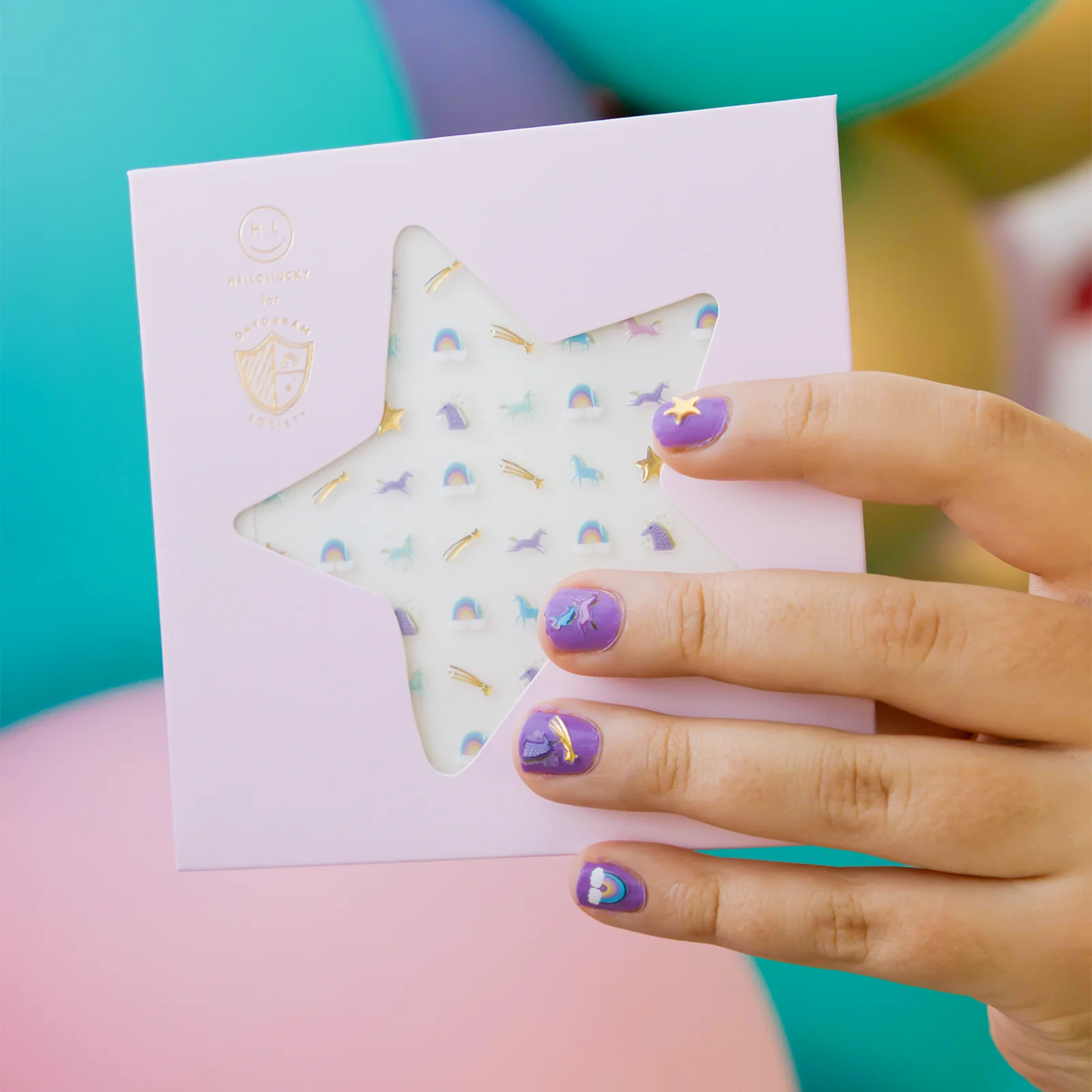 Unicorn + Rainbows Nail Stickers - Image 3