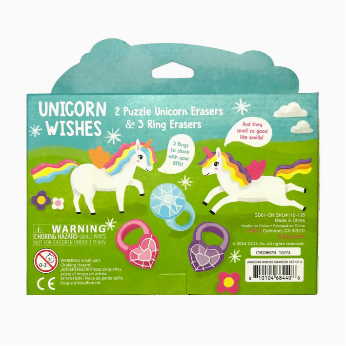 Unicorn Wishes Scented Erasers- Set of 5 - Image 6