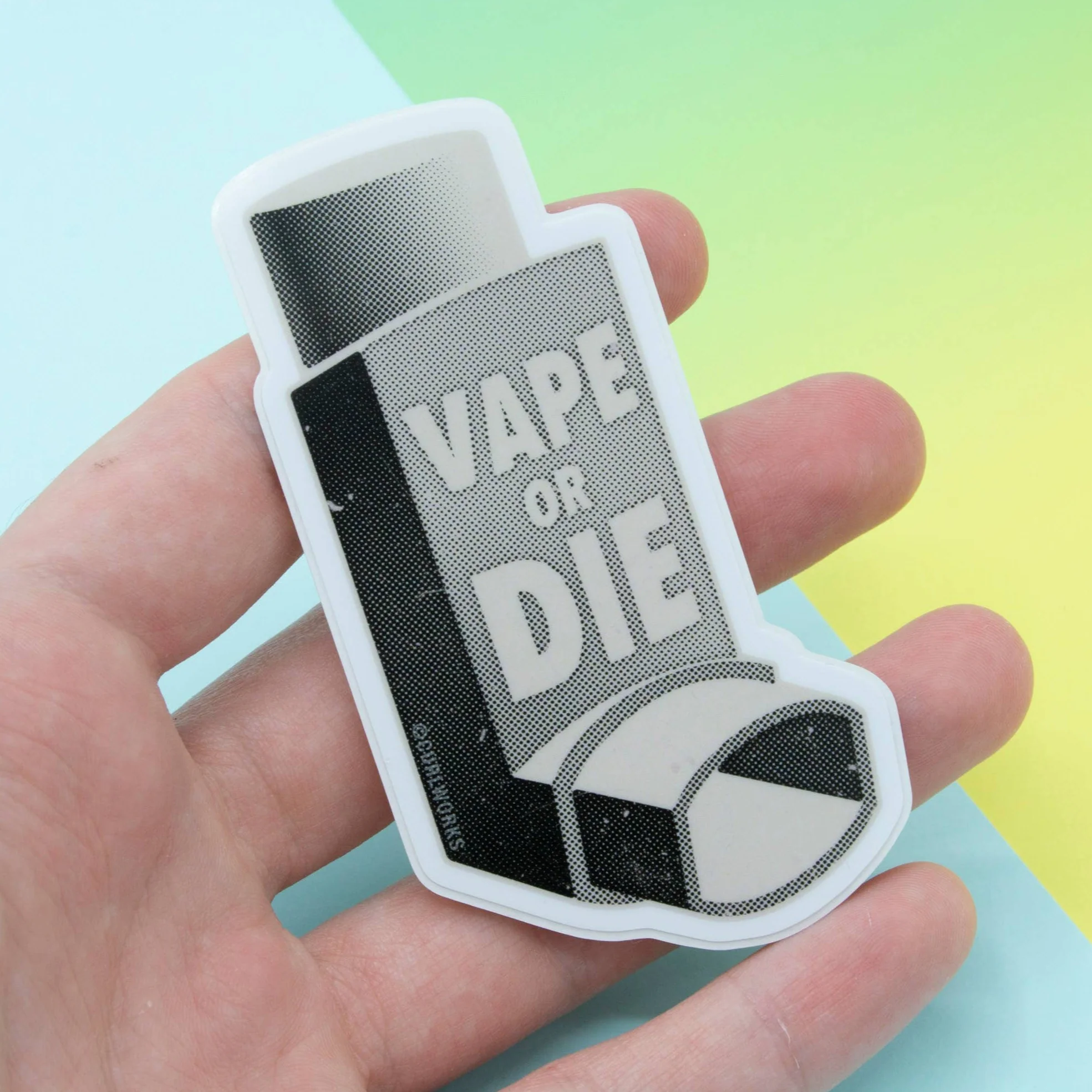 Vape or Die Inhaler - 3" Vinyl Sticker - Image 2