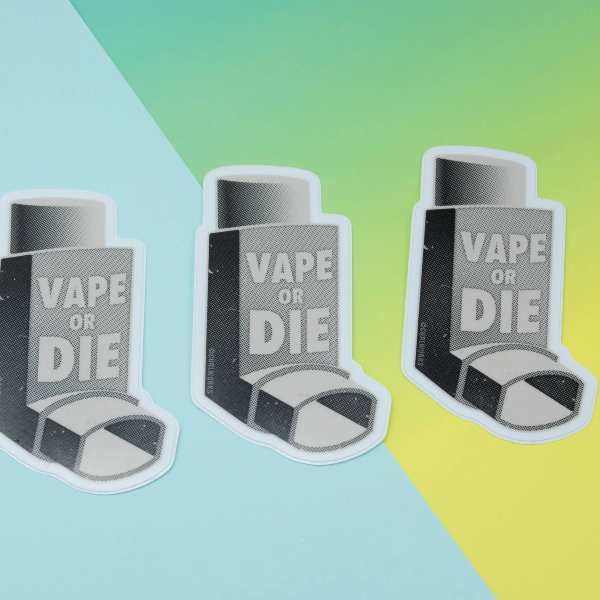 Vape or Die Inhaler - 3" Vinyl Sticker - Image 3