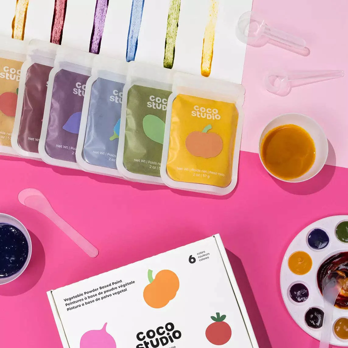 Vegetable Powder Based Paint Set - 6 Colors - Image 2