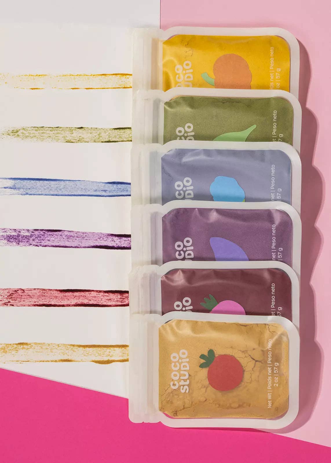 Vegetable Powder Based Paint Set - 6 Colors - Image 4