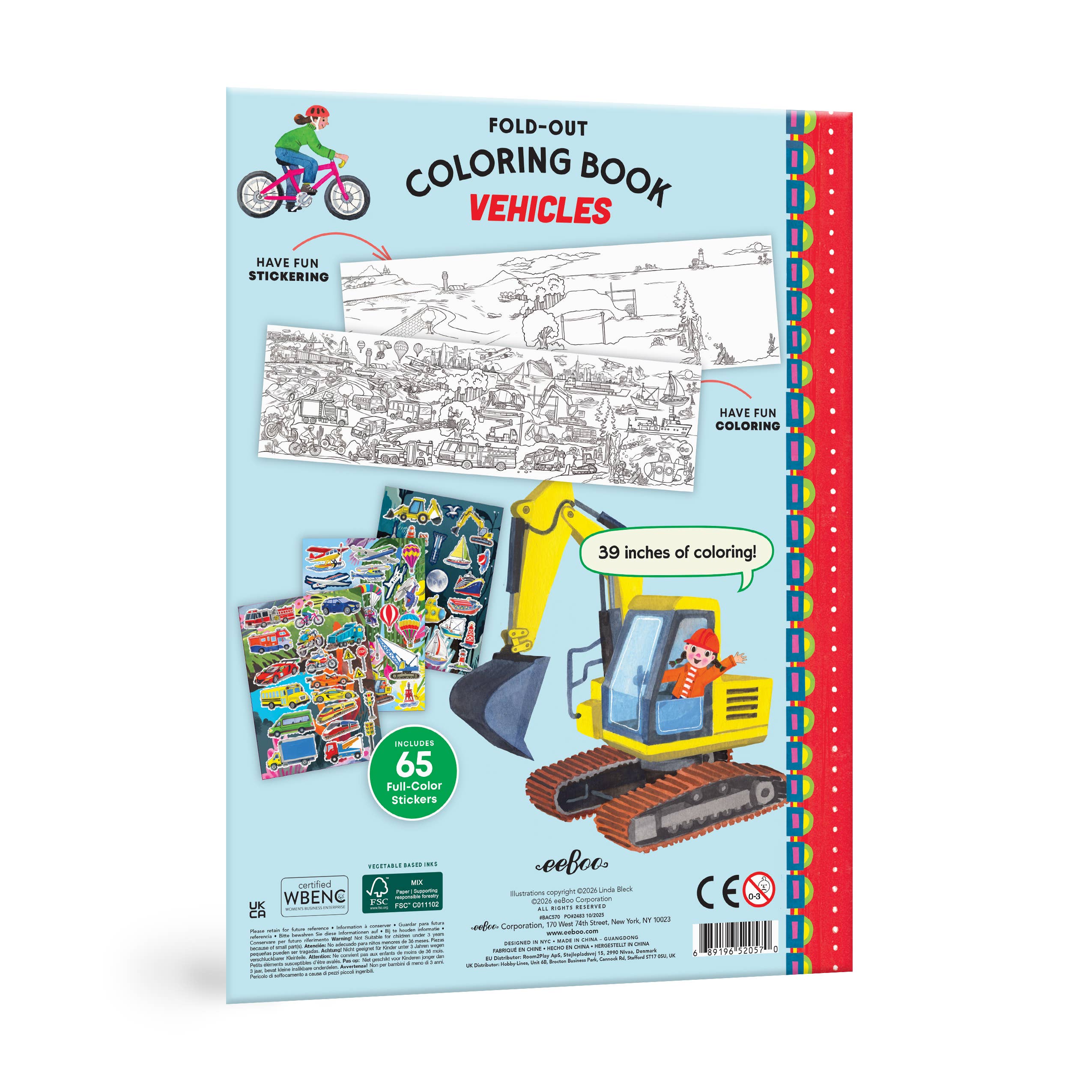 Vehicles Fold-Out Coloring Book - Image 5