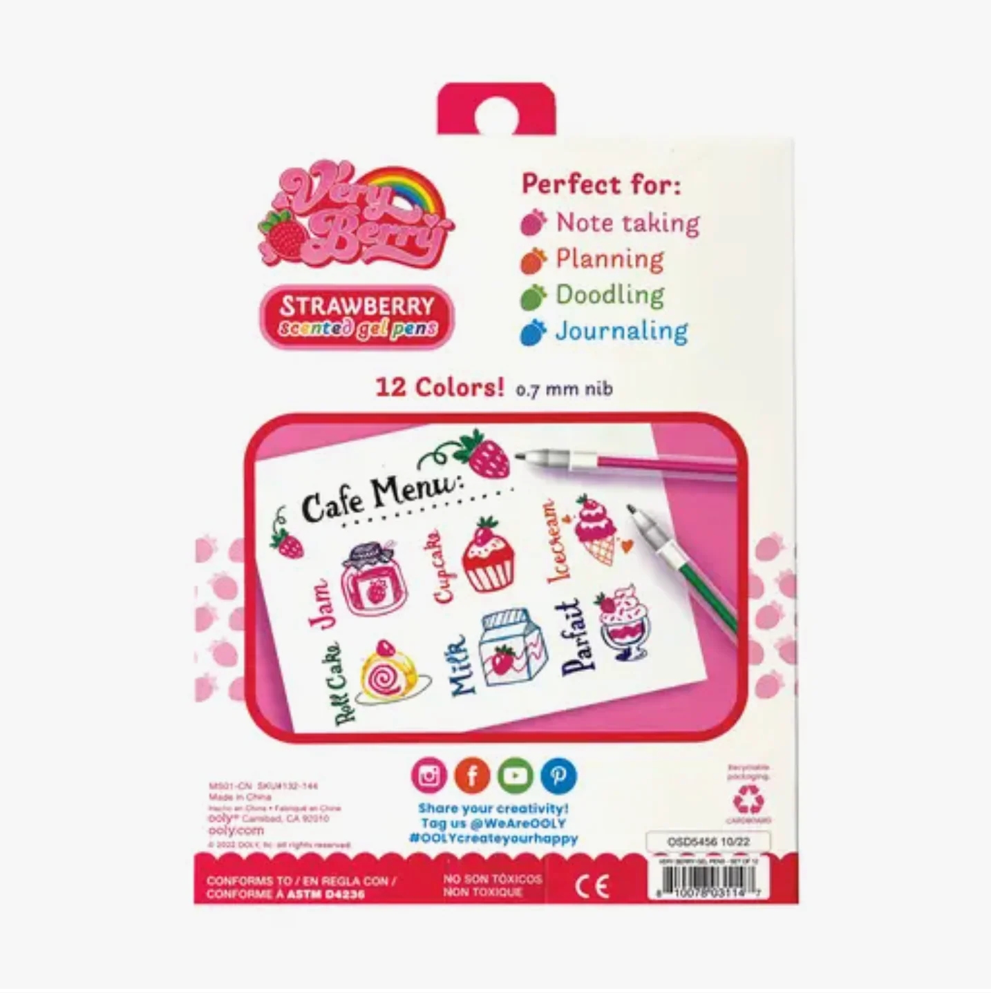 Very Berry Scented Gel Pens - Set of 12 - Image 4