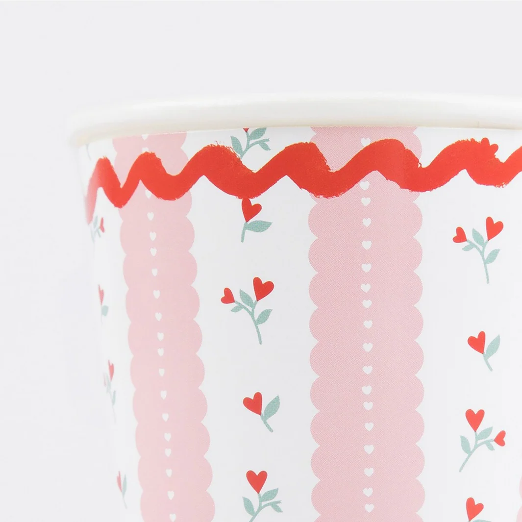 Vintage Rose Cups (8pk) - Image 3