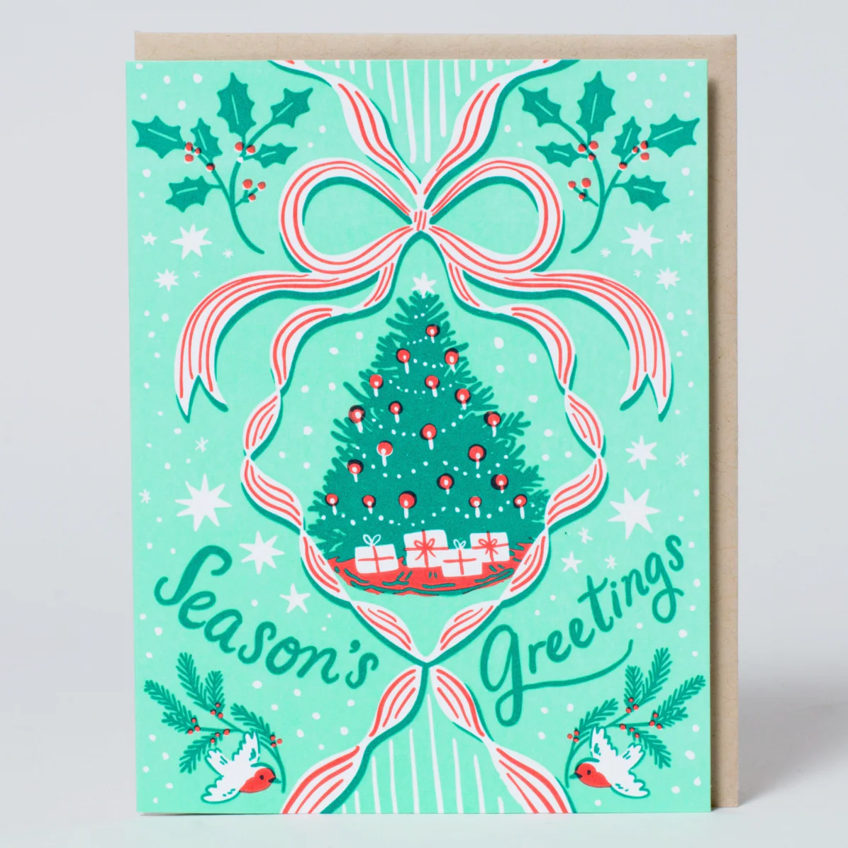 Vintage Tree Holiday Letterpress Card